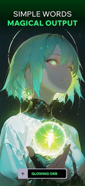 Spellai app screen showing AI art creation